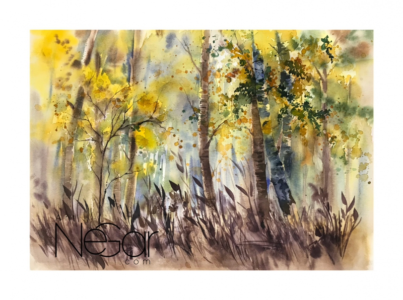 نقاشی منظره پاییزی