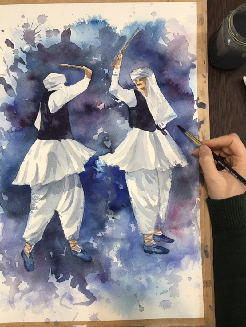 رقص خراسانی – اثر هنرجو: سپیده فراهانی