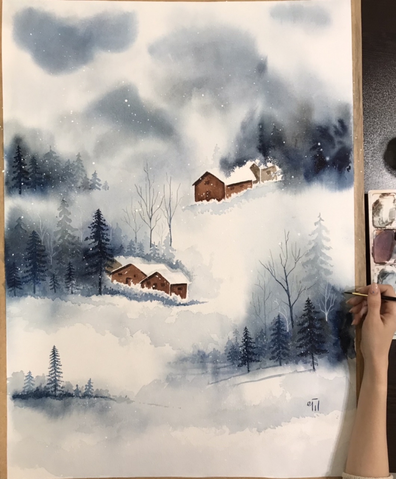 زمستان – اثر هنرجو:مهتا لندرانی