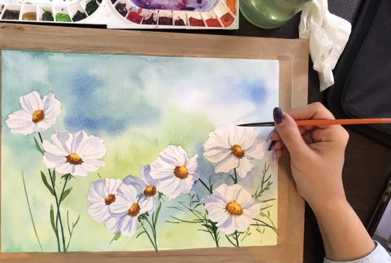 گلهای بهاری – اثر هنرجو: الهه فهیم پور