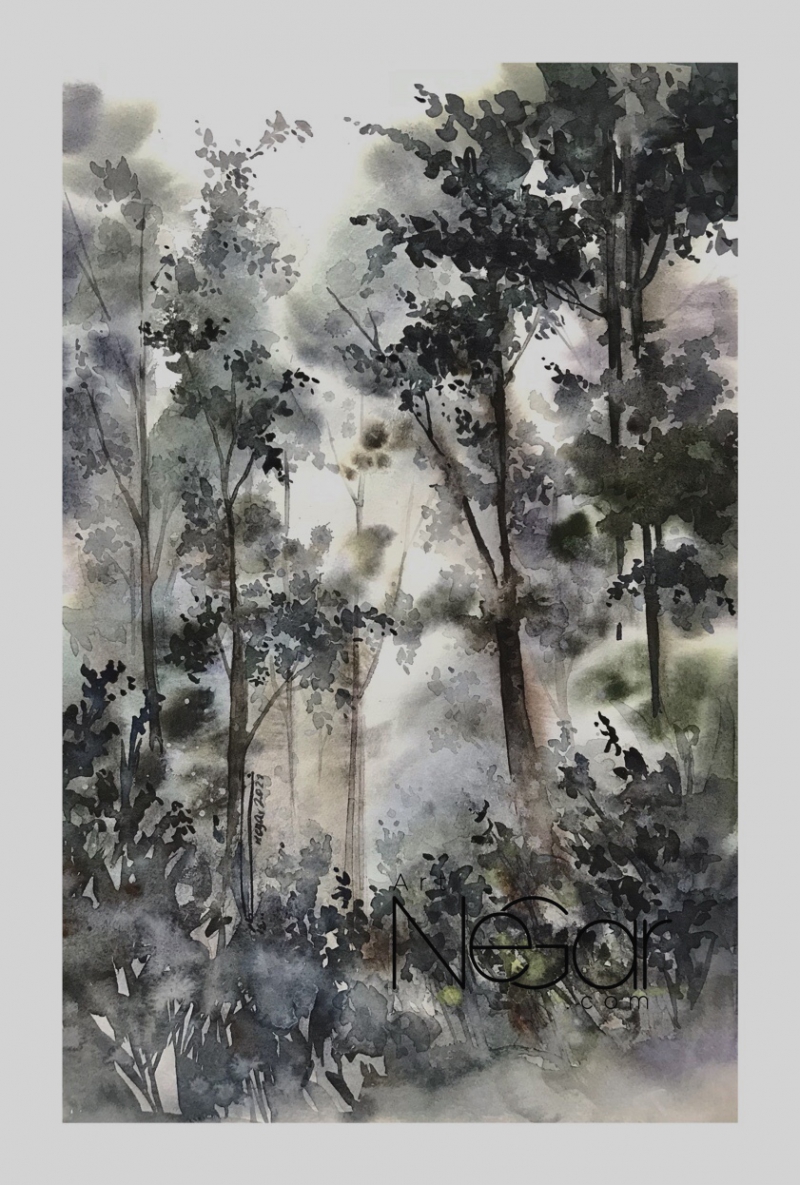 نقاشی مه – نقاشی از نگارسلیمیان -آموزش نقاشی تجریش